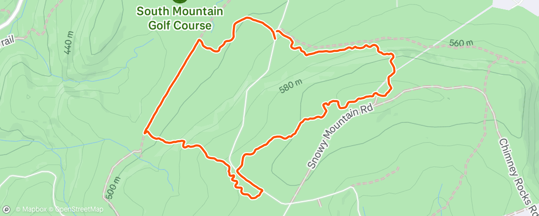 Map of the activity, Afternoon Hike