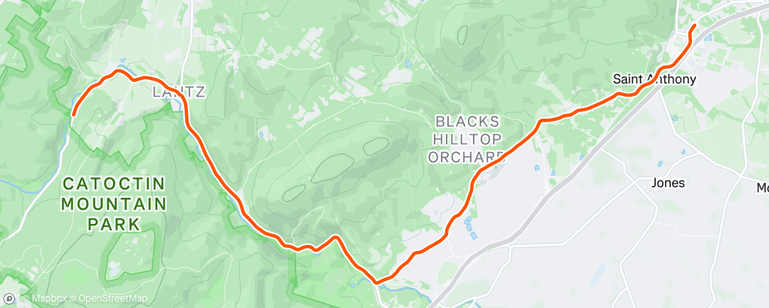 Map of the activity, Morning Ride