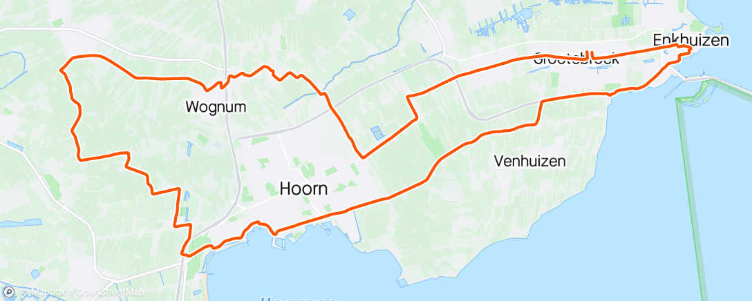 Map of the activity, Afternoon Ride