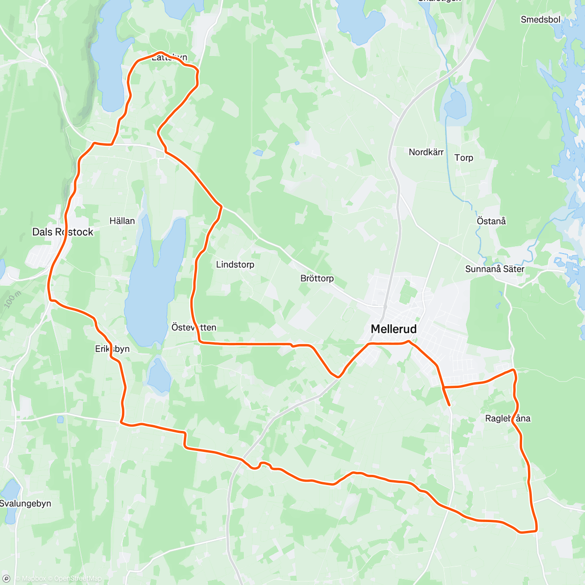 Map of the activity, Afternoon gravel