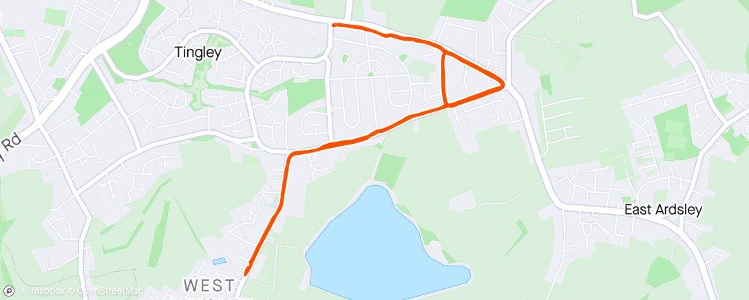 Map of the activity, Wednesday intervals