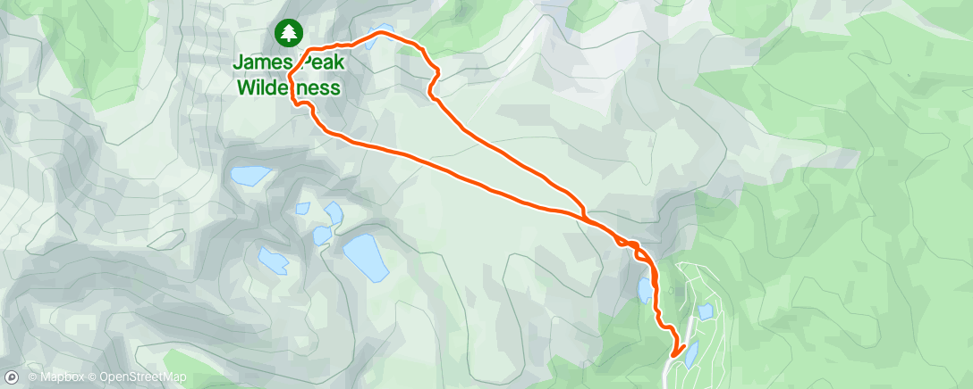 Map of the activity, Starlight couloir