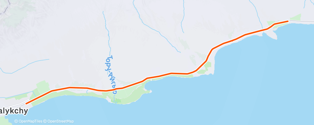 Map of the activity, Утренний велозаезд