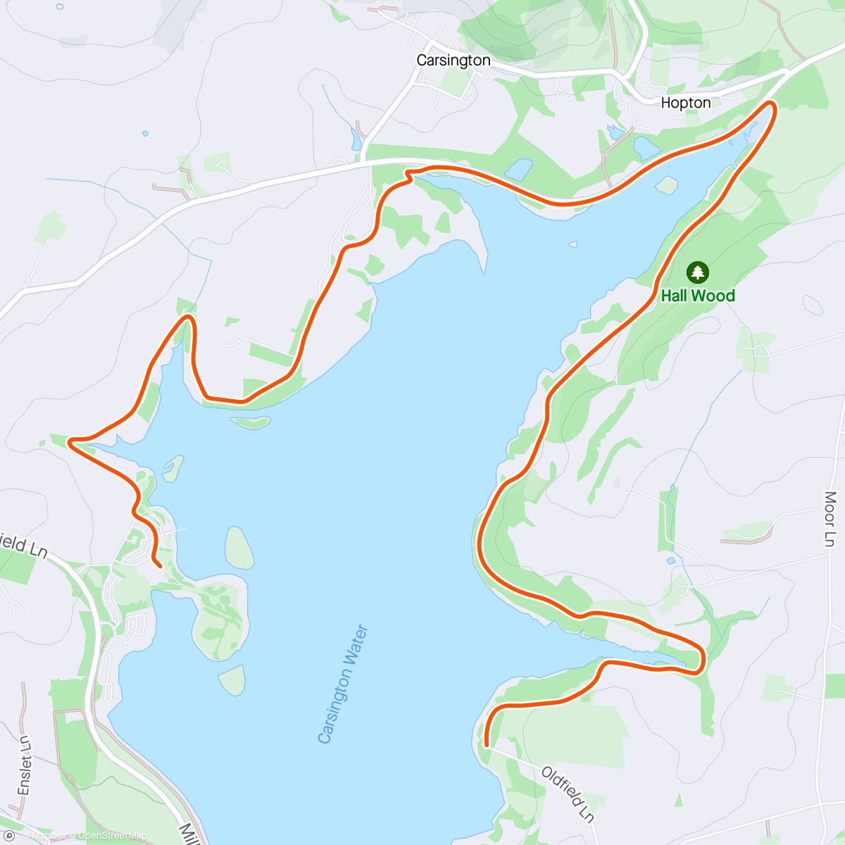 Map of the activity, Carsington Water 🐏