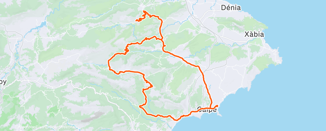 Map of the activity, Cyclisme