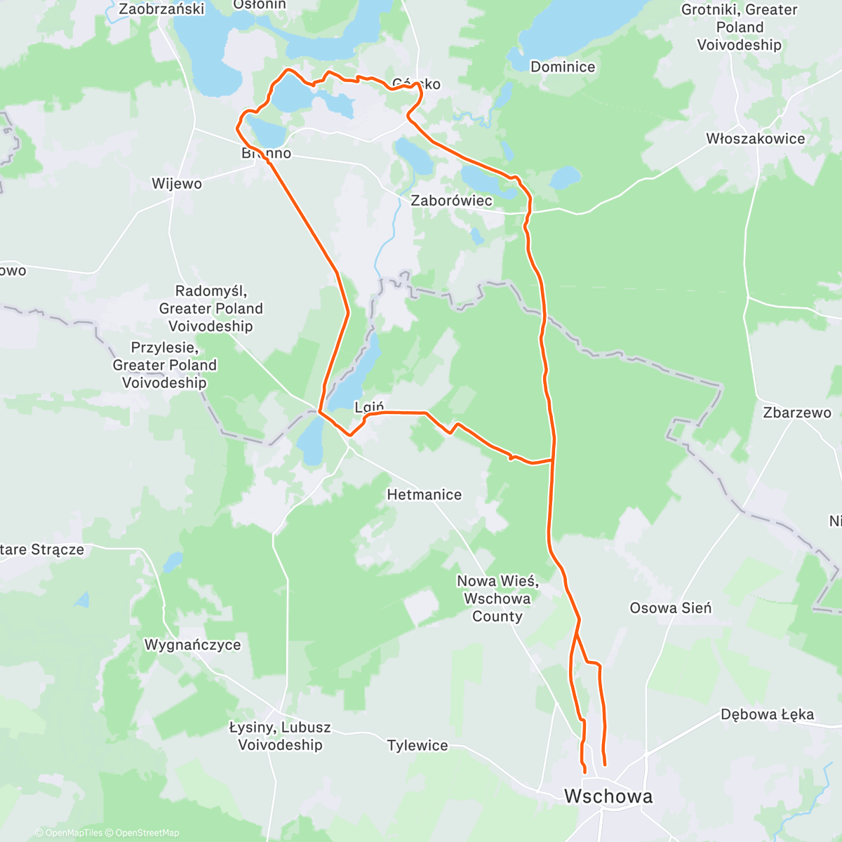 Карта физической активности (Morning Mountain Bike Ride)