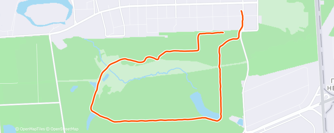 Map of the activity, Полуденный забег