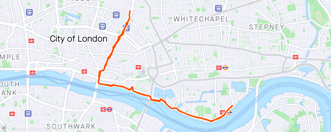 Map of the activity, Central London