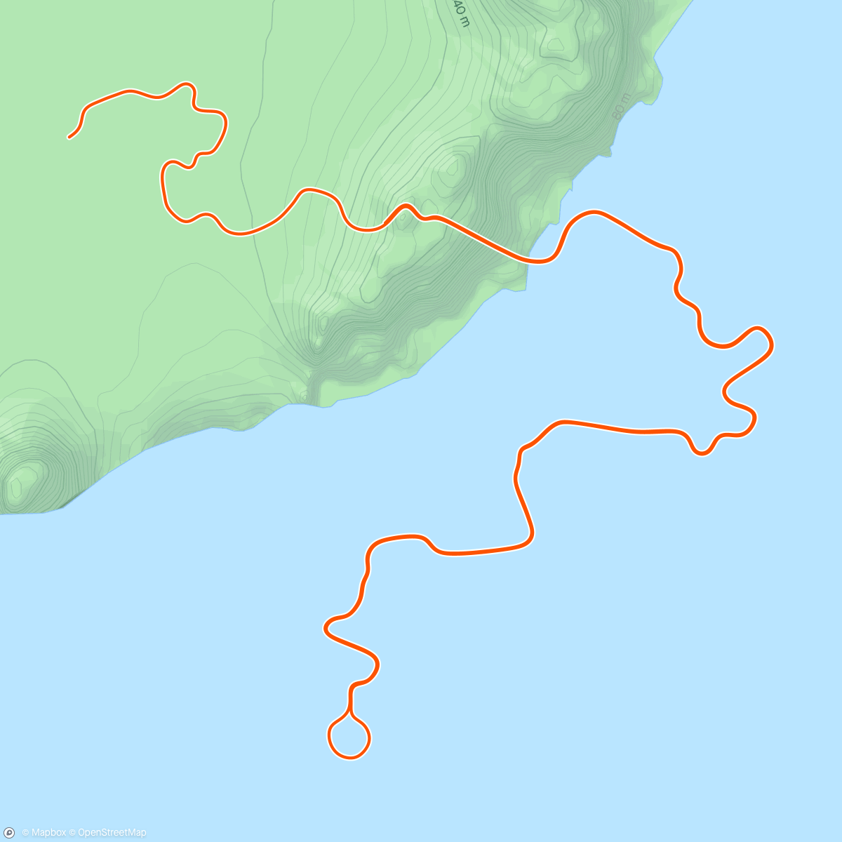 Mapa de la actividad (Zwift - Lavender Unicorn in Watopia)