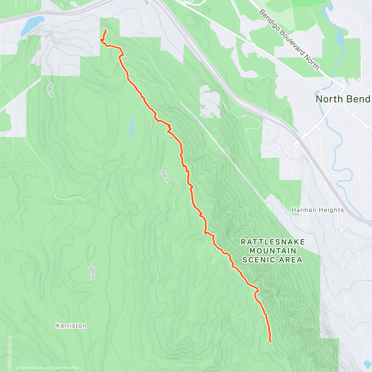 Map of the activity, Rattlesnake