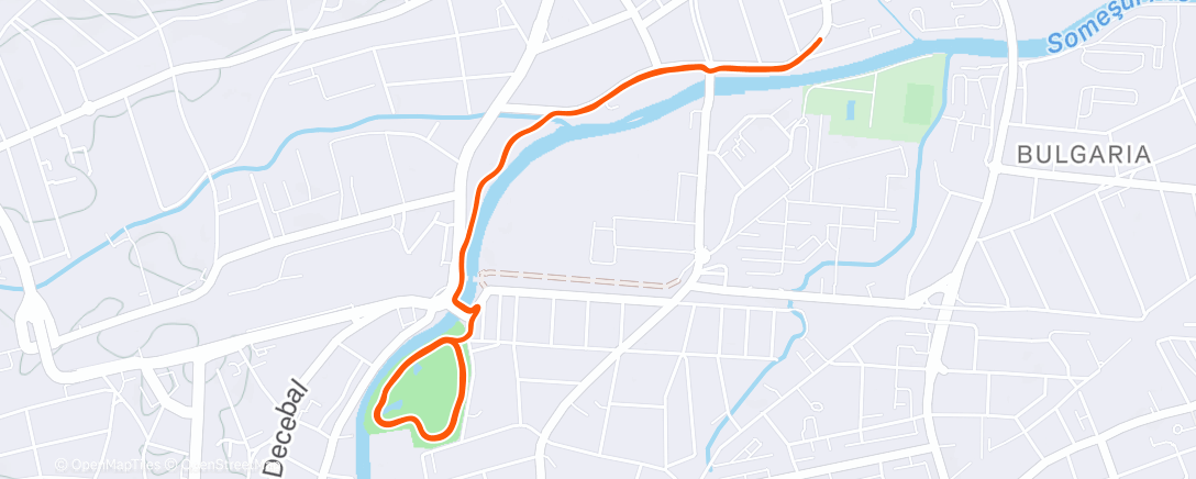 Map of the activity, Morning Run