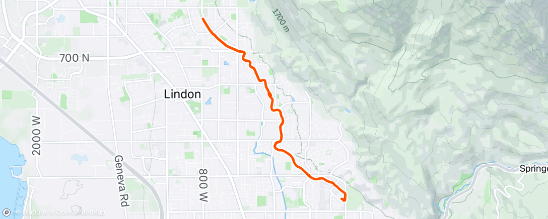 Map of the activity, Morning Run