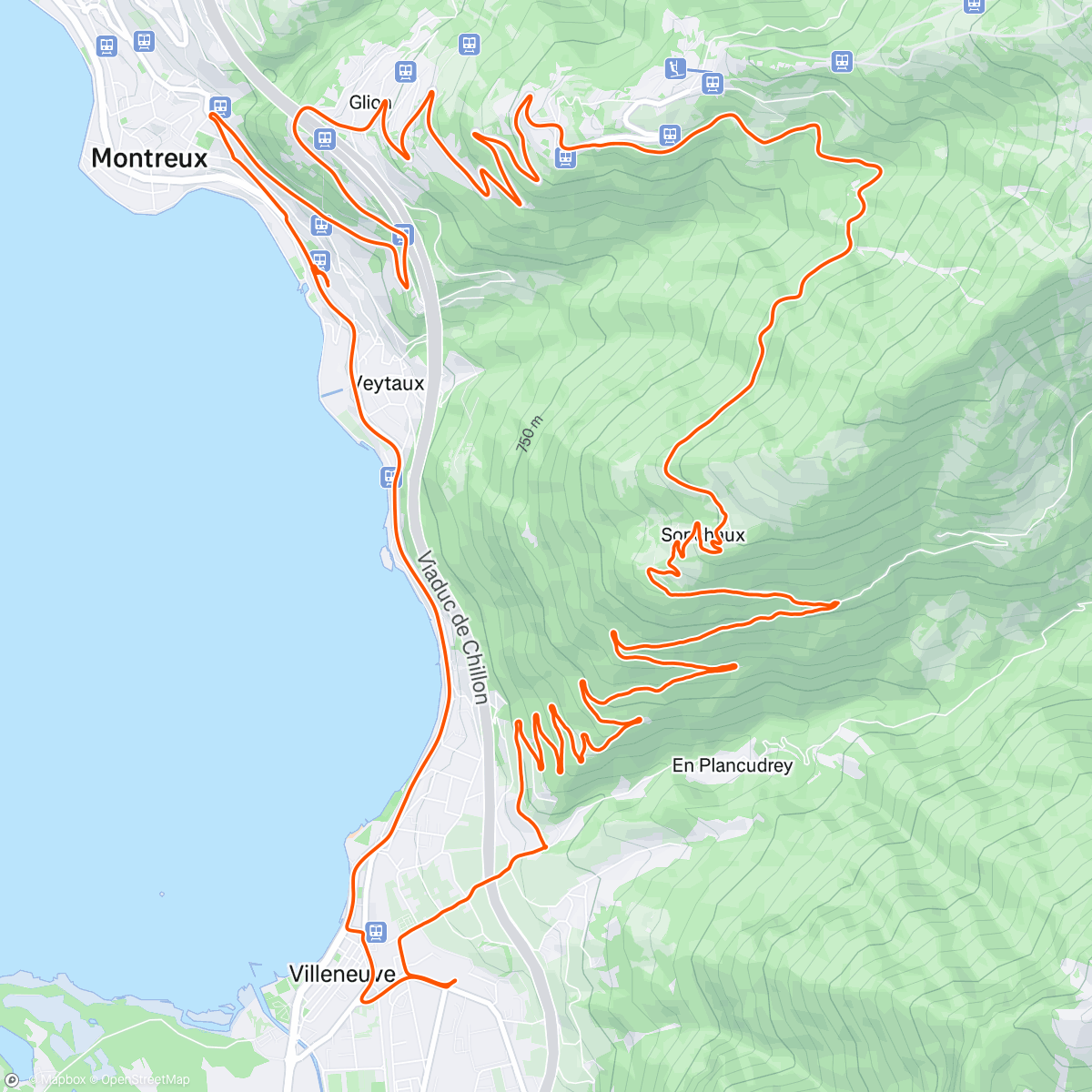 Map of the activity, Evening Ride