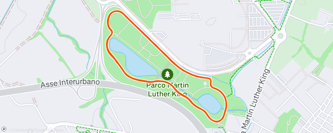 Map of the activity, Evening Run