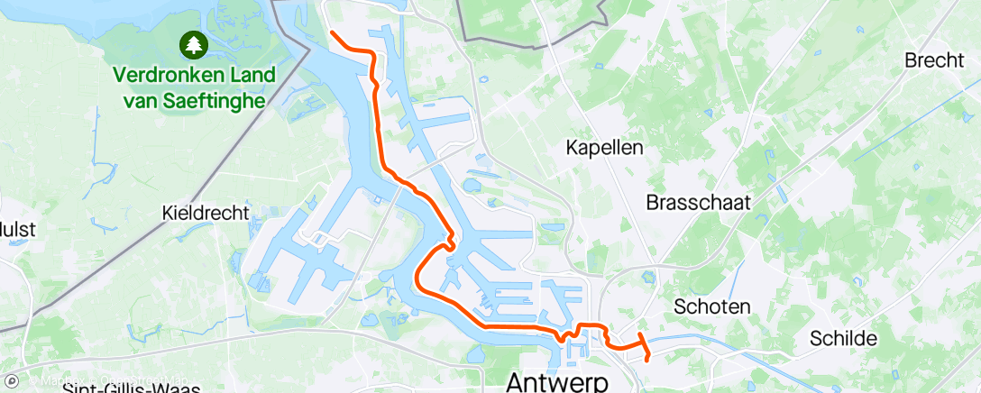 Map of the activity, Work Ride