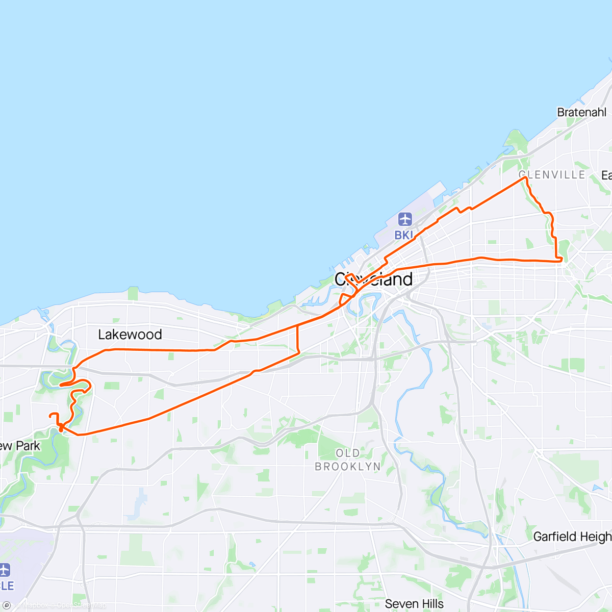 Map of the activity, JM ride