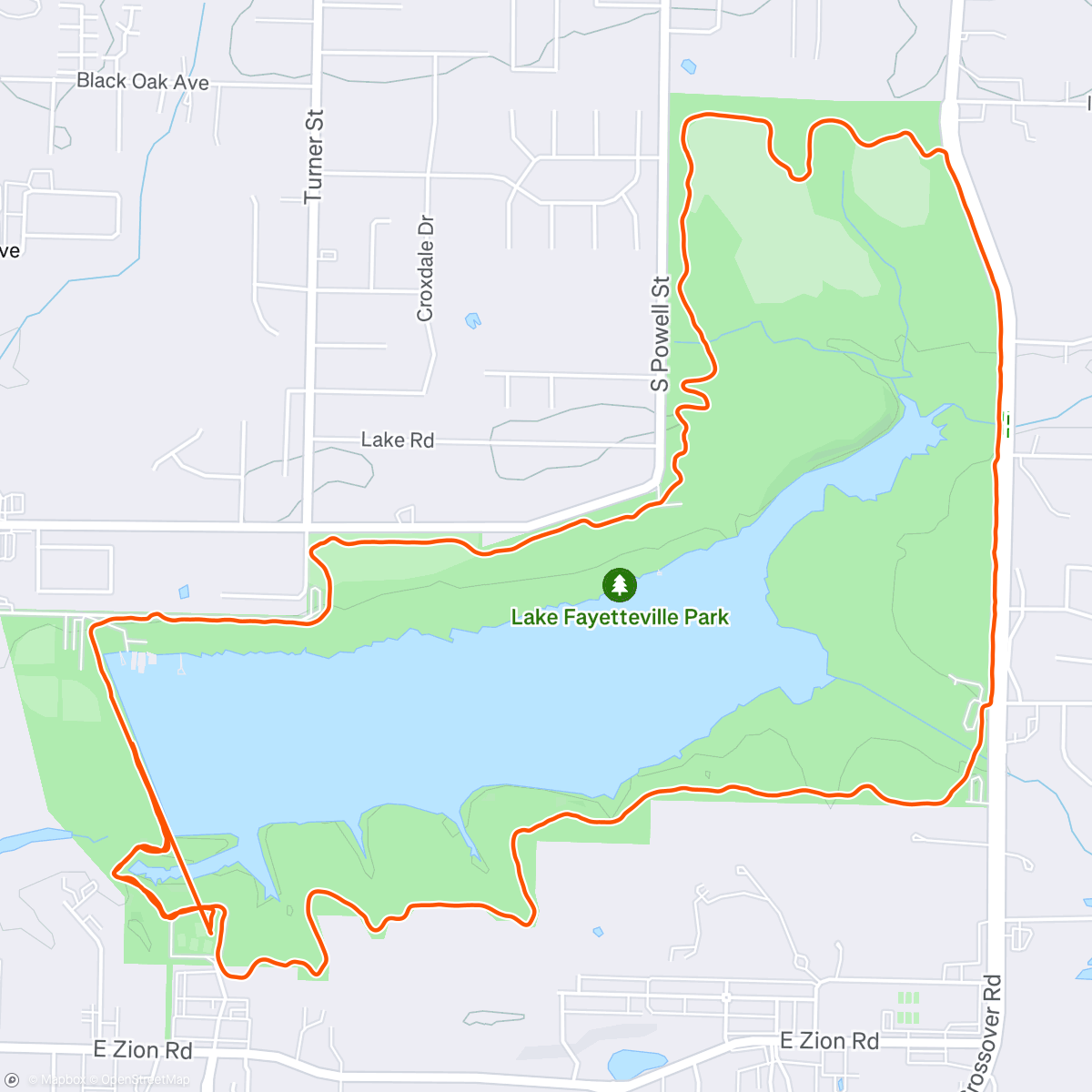 Map of the activity, Morning Run