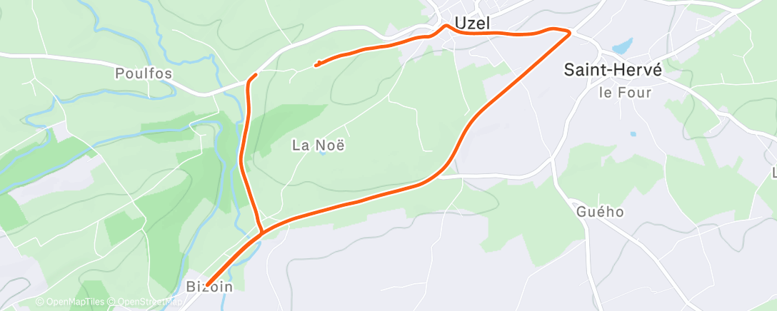 Map of the activity, Morning Ride