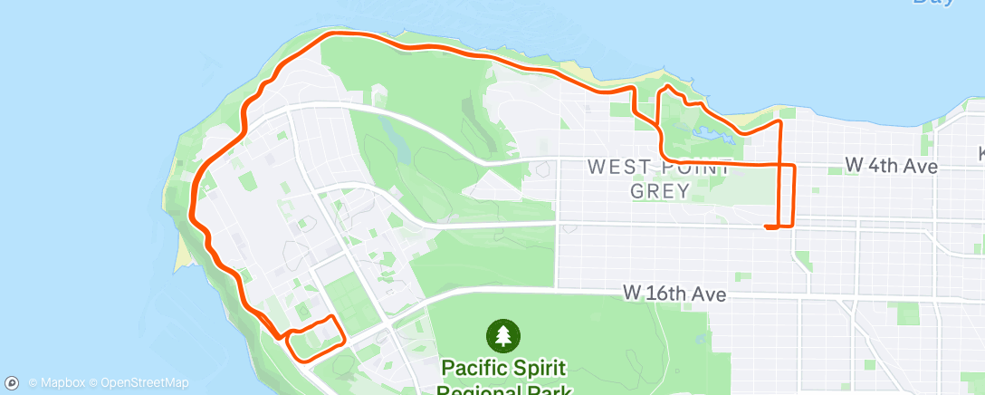 Map of the activity, Evening Ride