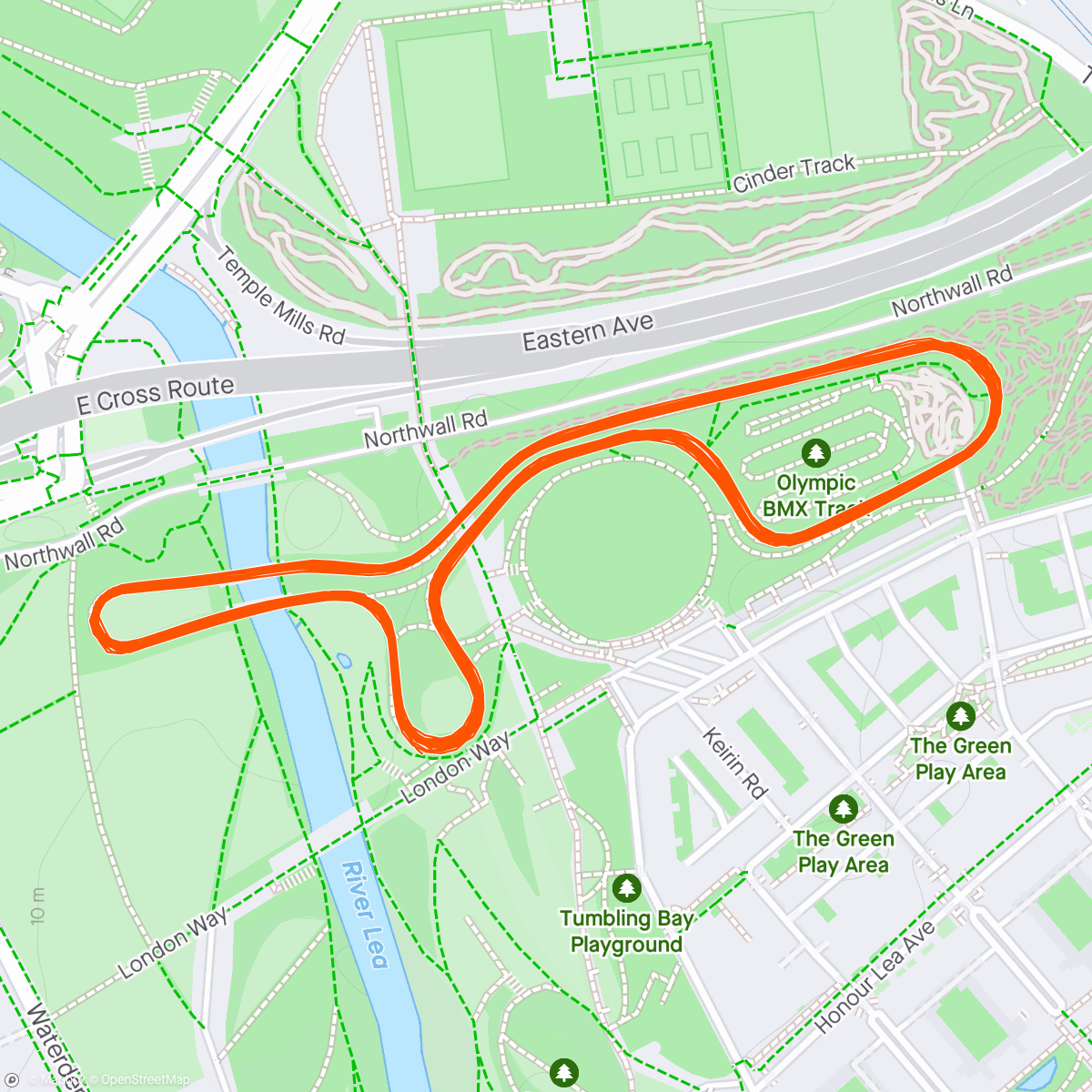 Map of the activity, Chopped on the final lap.
