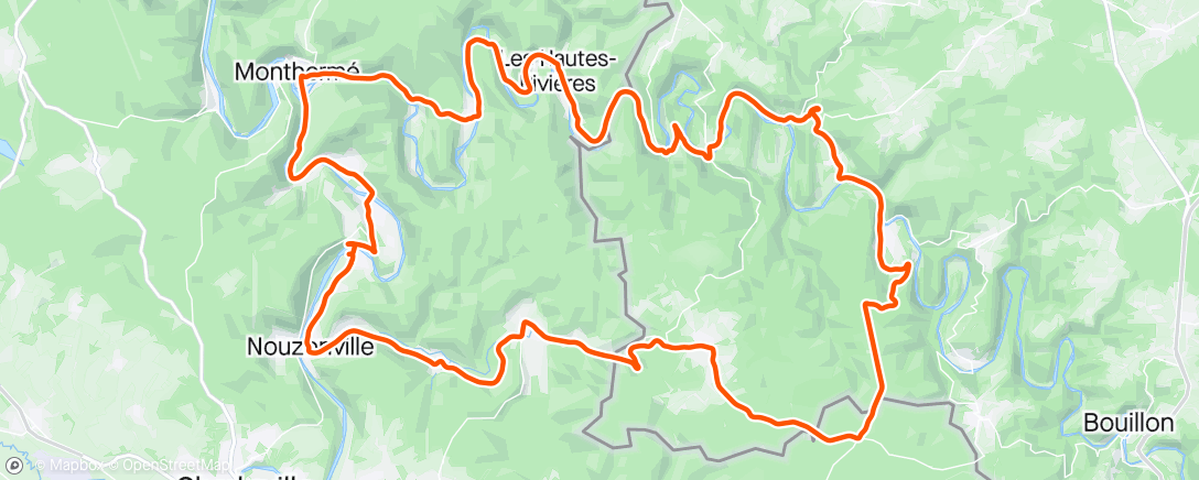 Map of the activity, Tour de Alle par Bohan