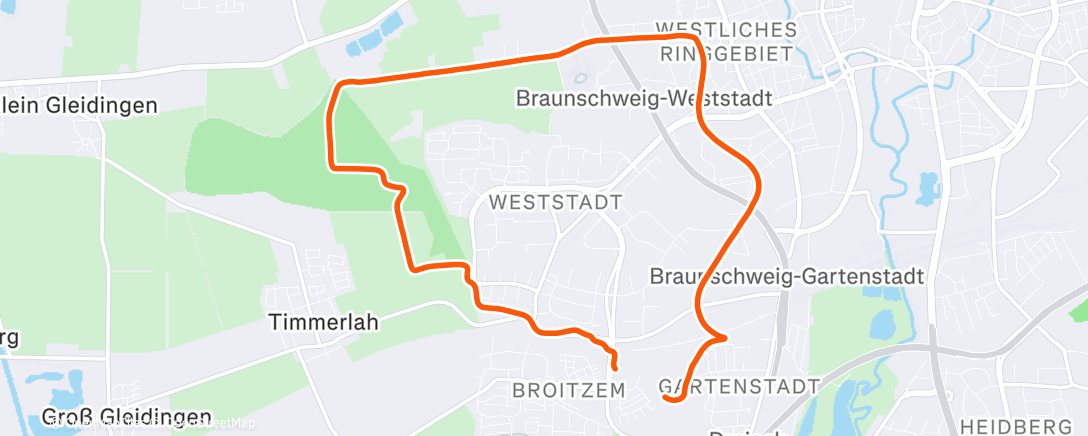 Map of the activity, nüchternes Fettstoffwechsel-Training