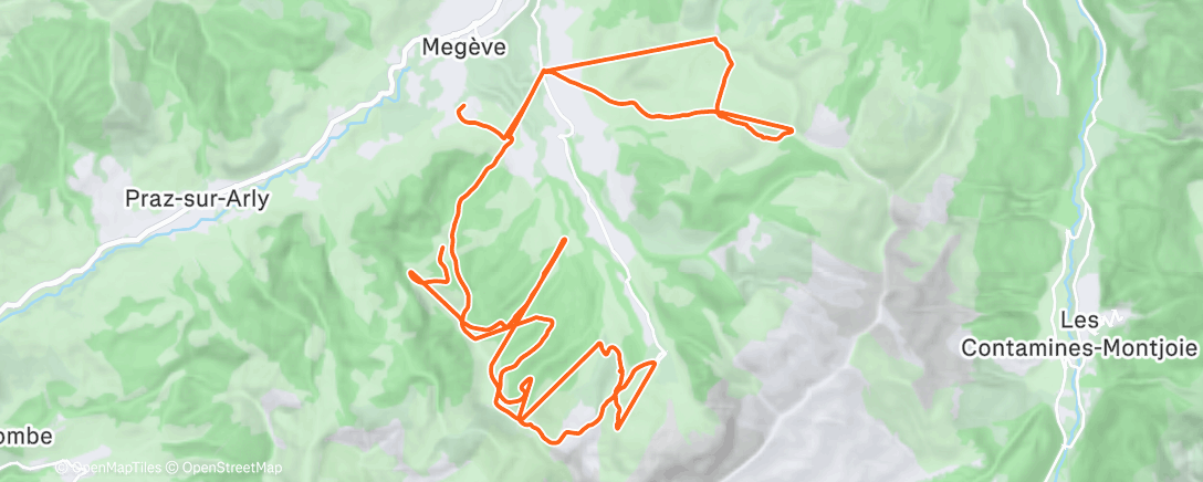 Map of the activity, Tacky skiing 🍋