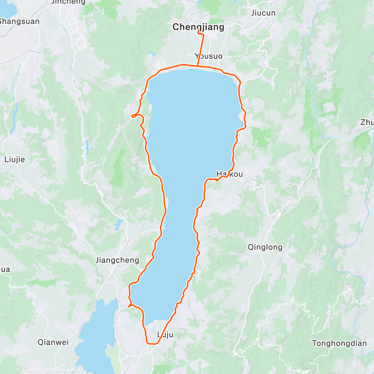 Map of the activity, China pro league stage 8