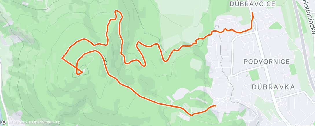 Map of the activity, Lunch Hike