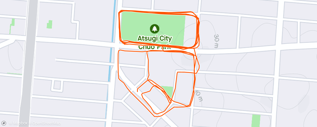 Map of the activity, Morning Run