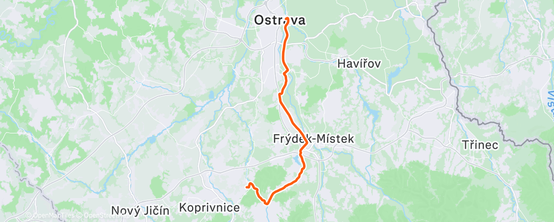Map of the activity, ROUVY - Czech Tour 2025 | Stage 3 | Ostrava