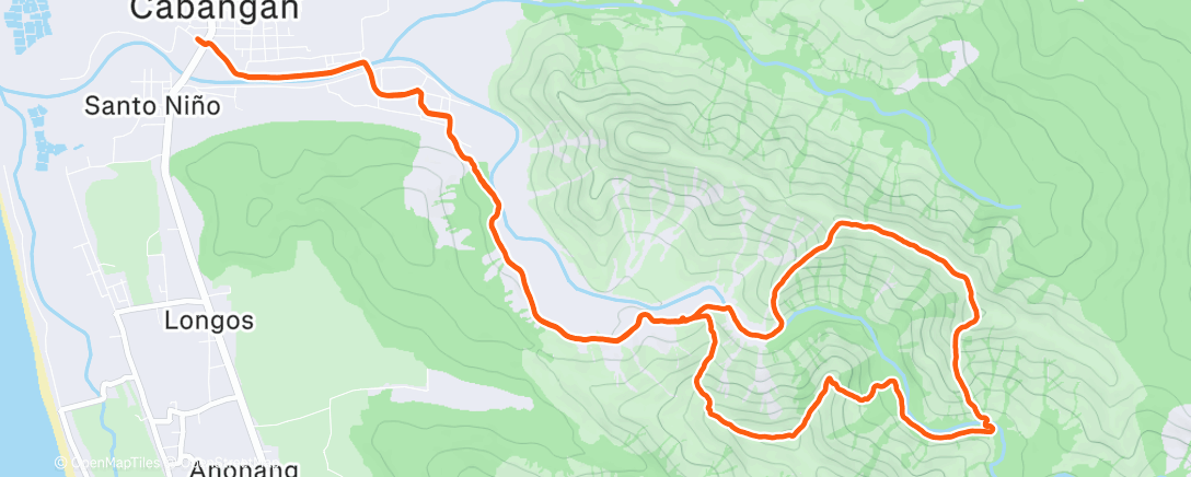 Карта физической активности (Morning Trail Run)