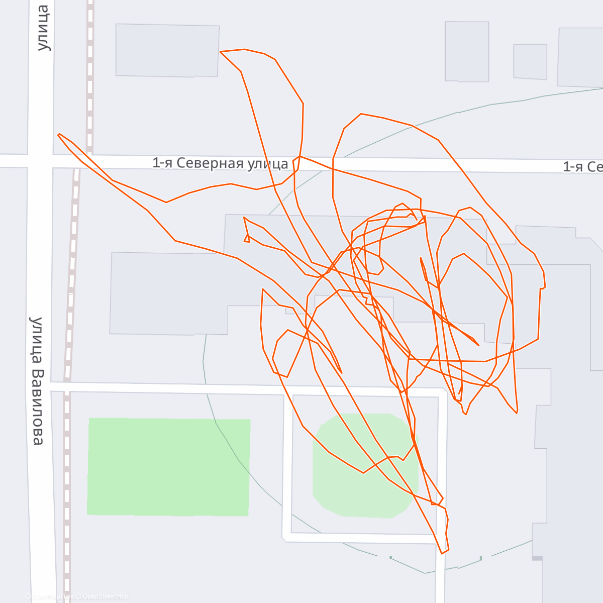 Map of the activity, Вечерний велозаезд