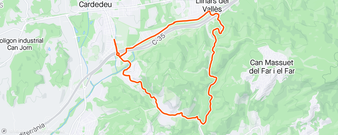 Map of the activity, 1er collet - warm up