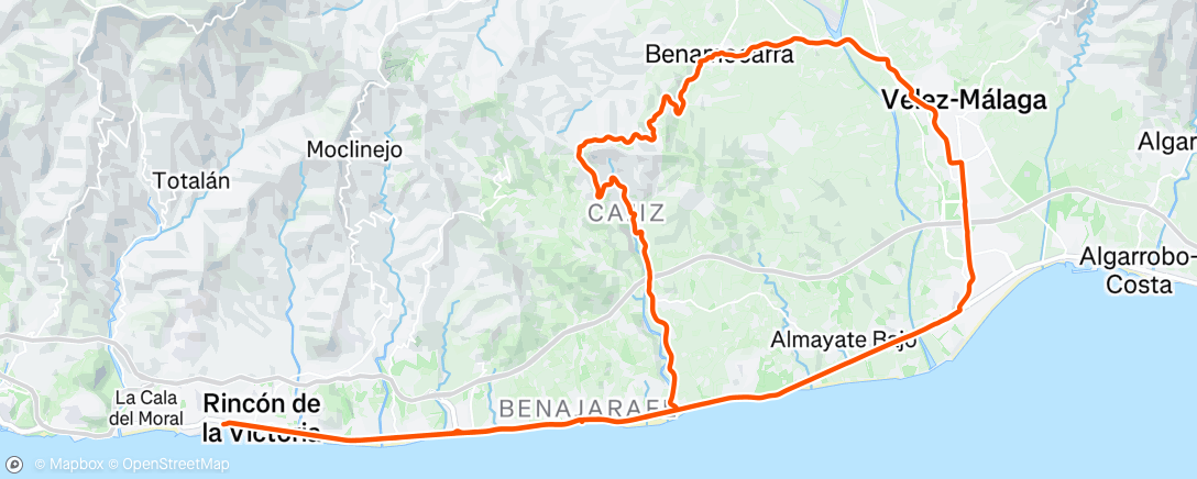 Map of the activity, Afternoon Ride