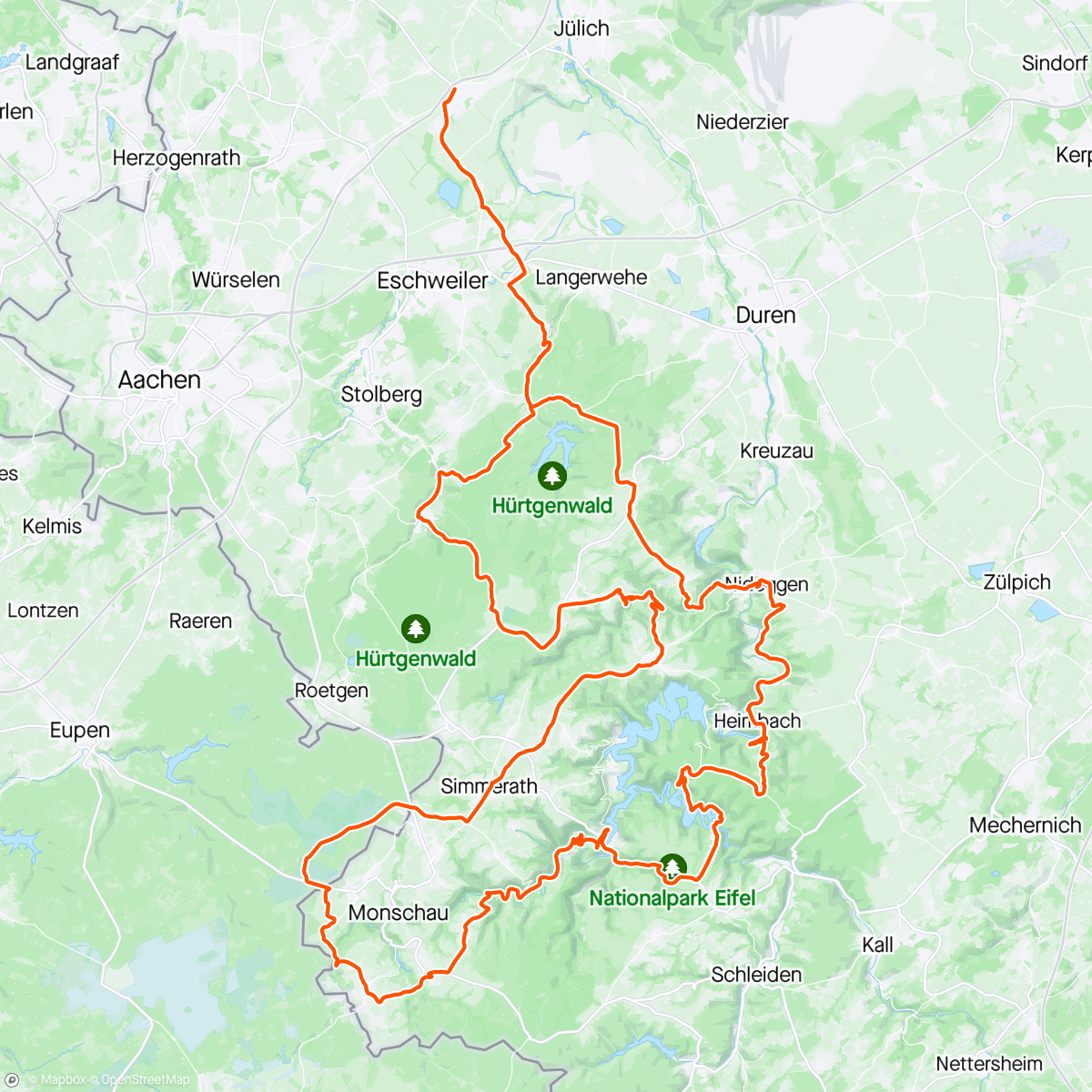 Map of the activity, Eifeltour 2024