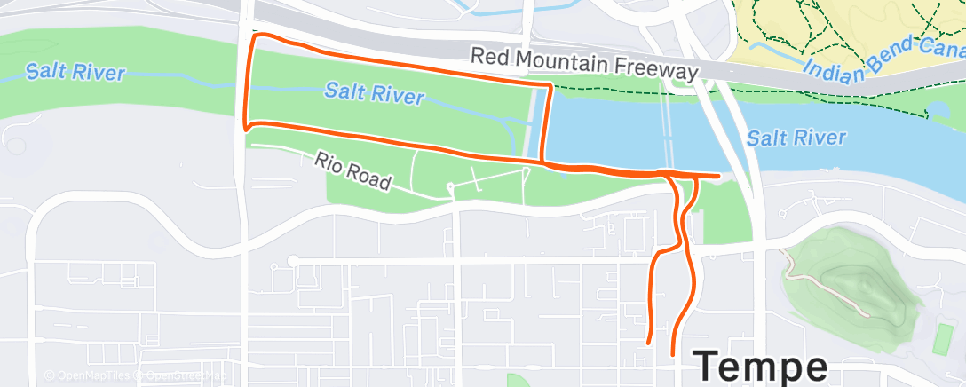 Map of the activity, Morning Run