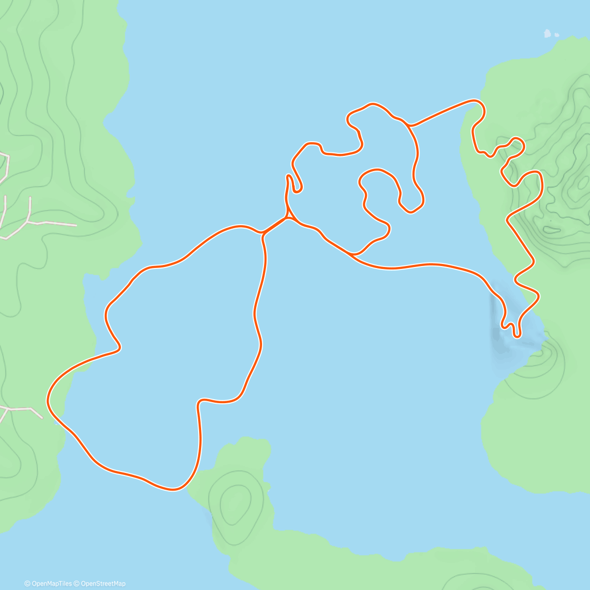 Карта физической активности (On TT in Watopia 129)