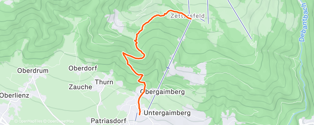 活动地图，Wanderung am Nachmittag