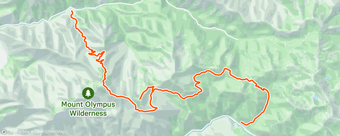 Map of the activity, Afternoon Trail Run