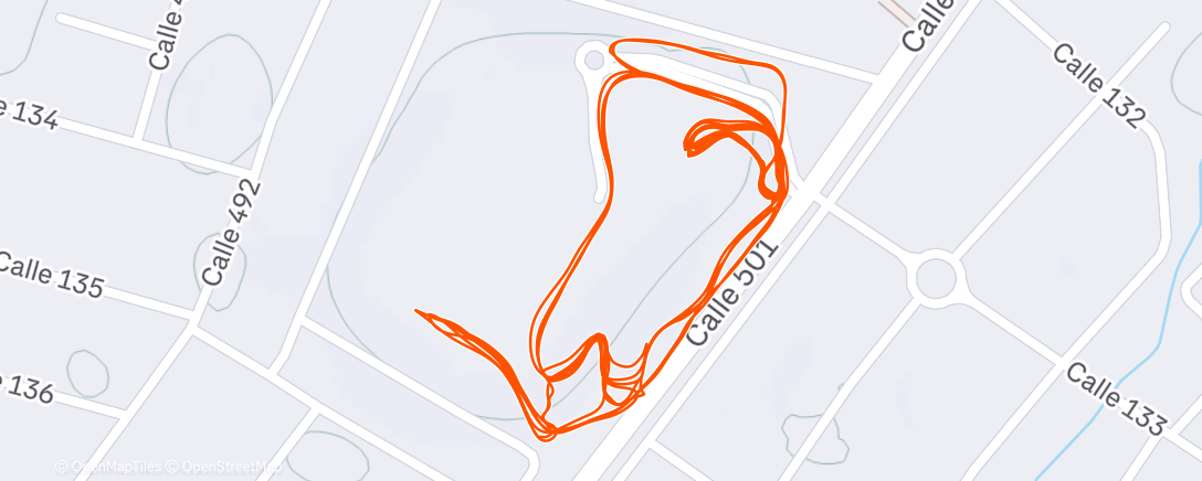 Map of the activity, Carrera vespertina