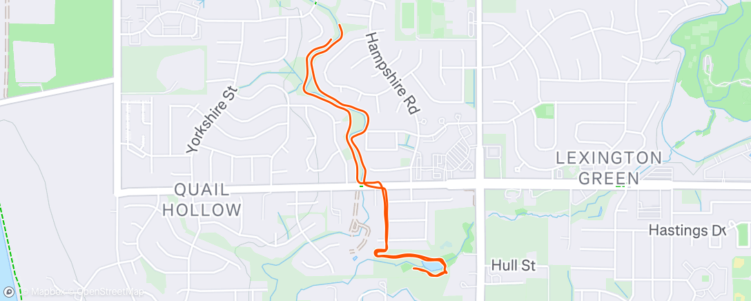 Map of the activity, Lunch Run