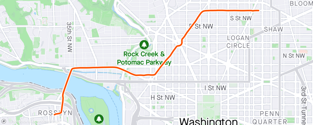 Karte der Aktivität „Evening Ride”
