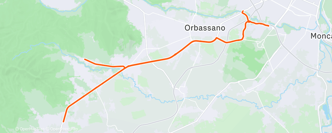 Map of the activity, Afternoon Ride