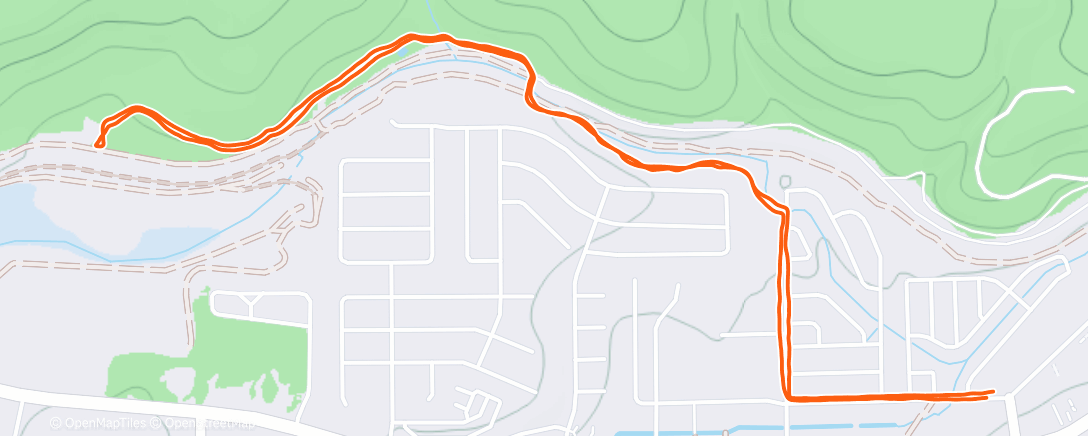 Map of the activity, Running While Sick: Part 2