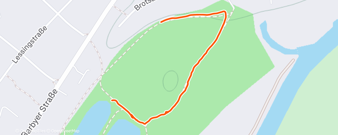 Map of the activity, Lauf am Mittag