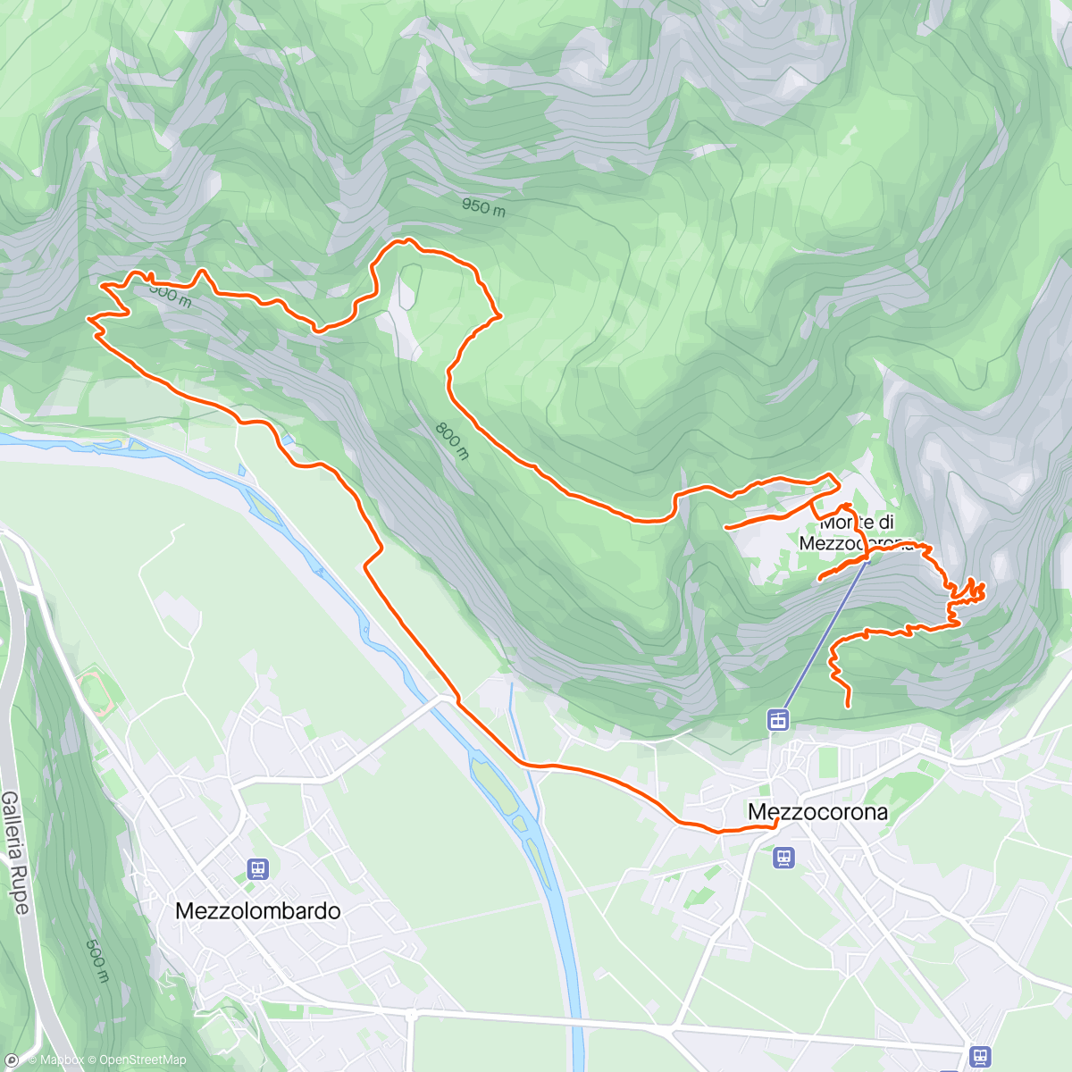 Map of the activity, Monte di Mezzocorona