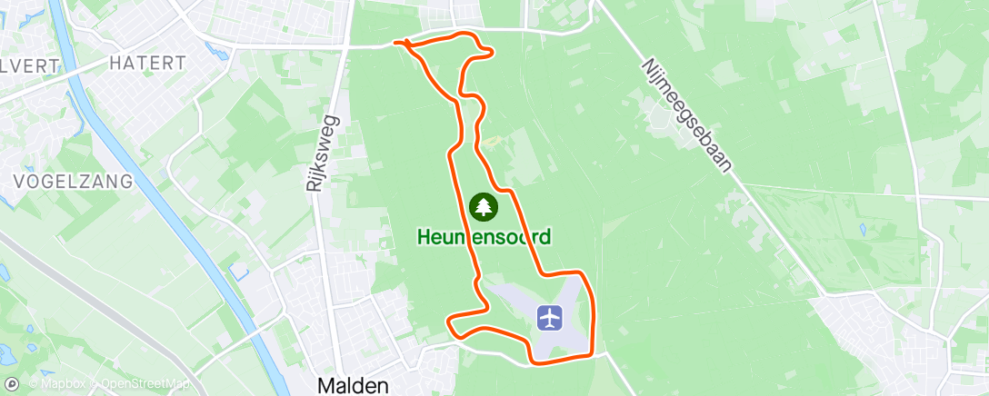 Map of the activity, Heumensoord 10 km