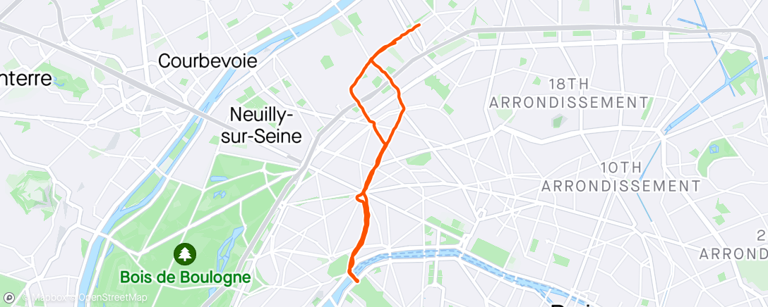 Map of the activity, Nice to Run between your legs 🤣💪🩶 Paris