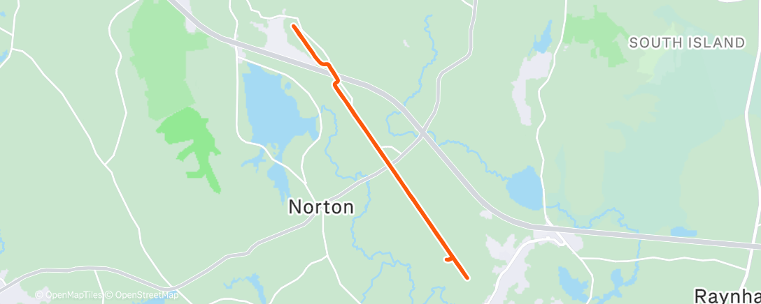 Map of the activity, Afternoon Run